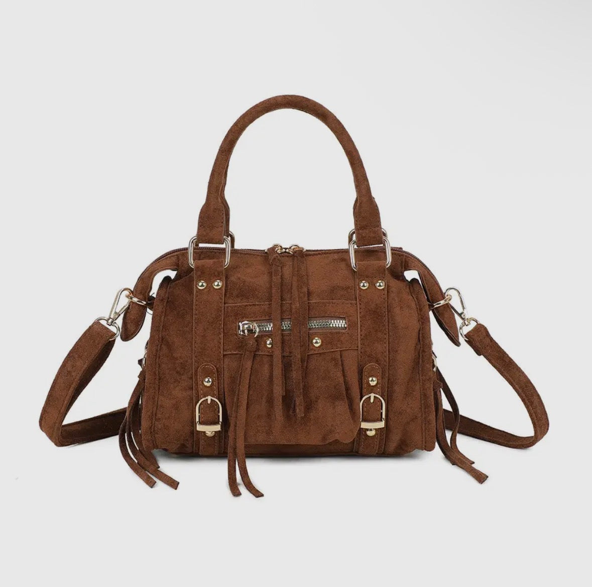 Sally Bag - Medium Suede Bruin