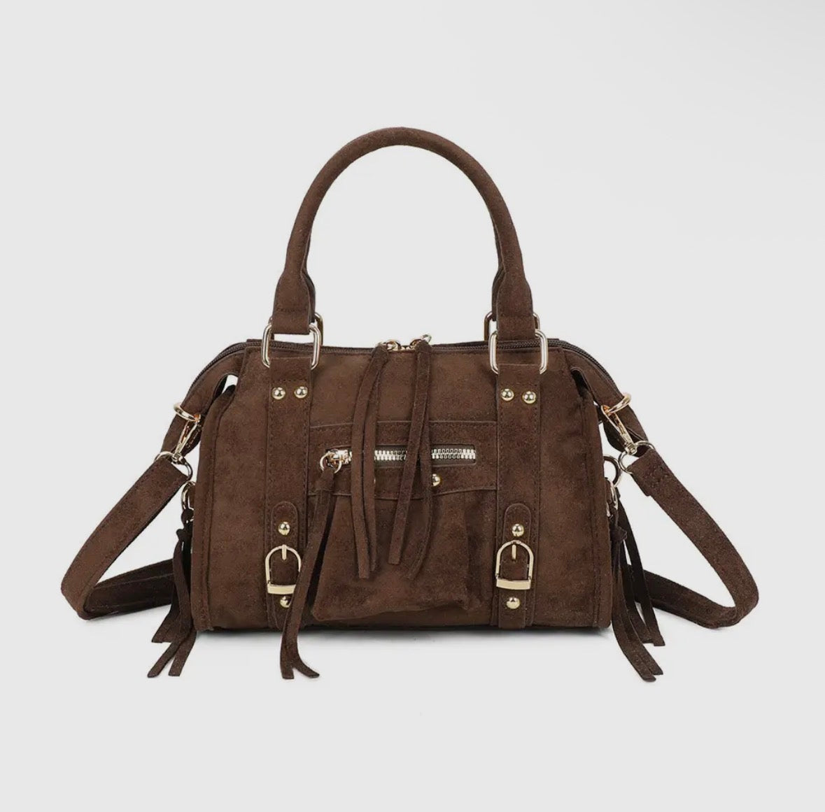 Sally Bag -  Medium Suede Coffee