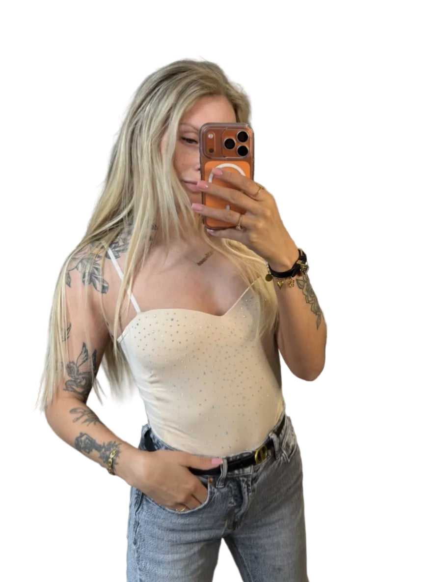 Glitter body met cup