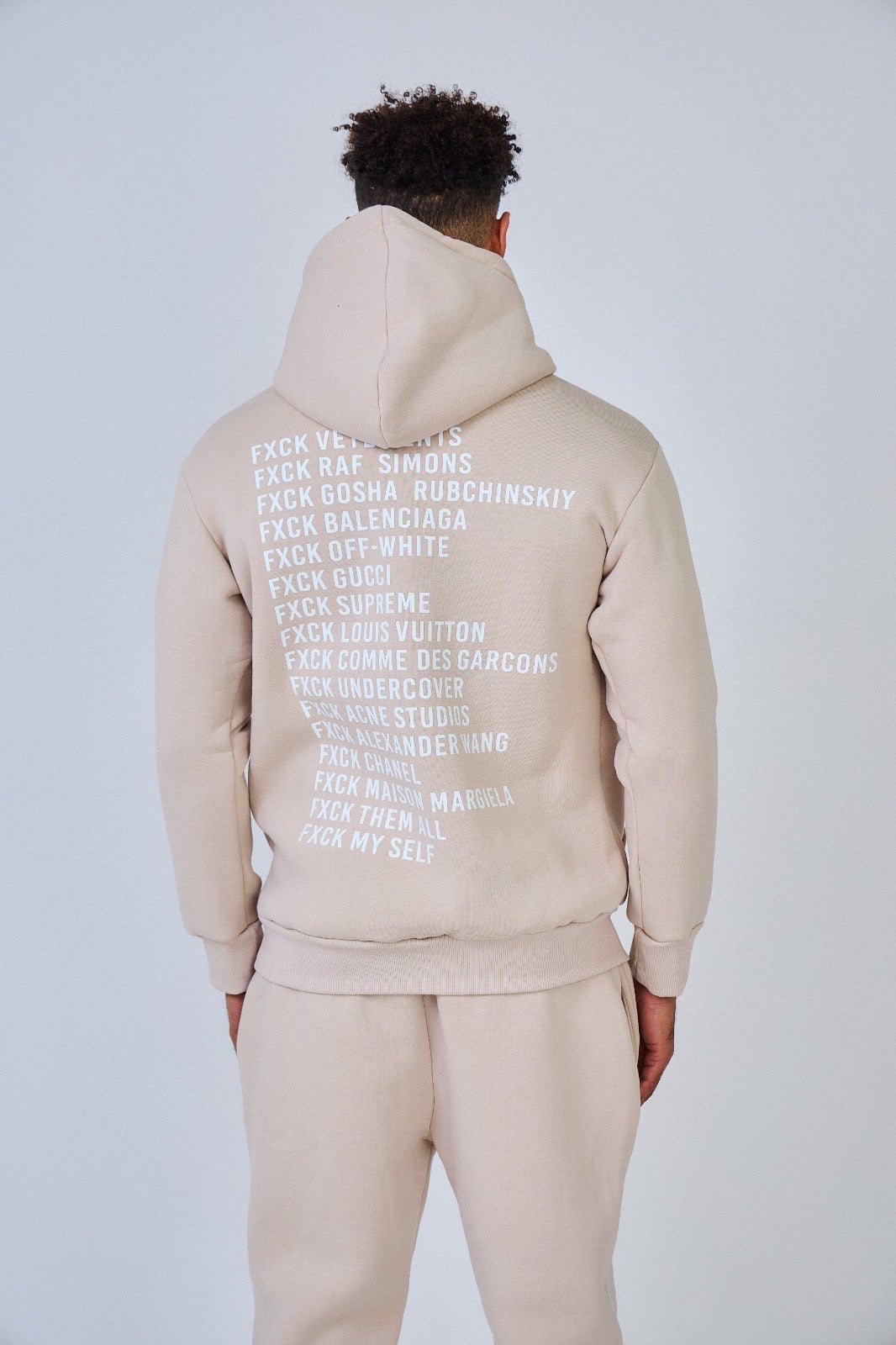 Fxck trui beige