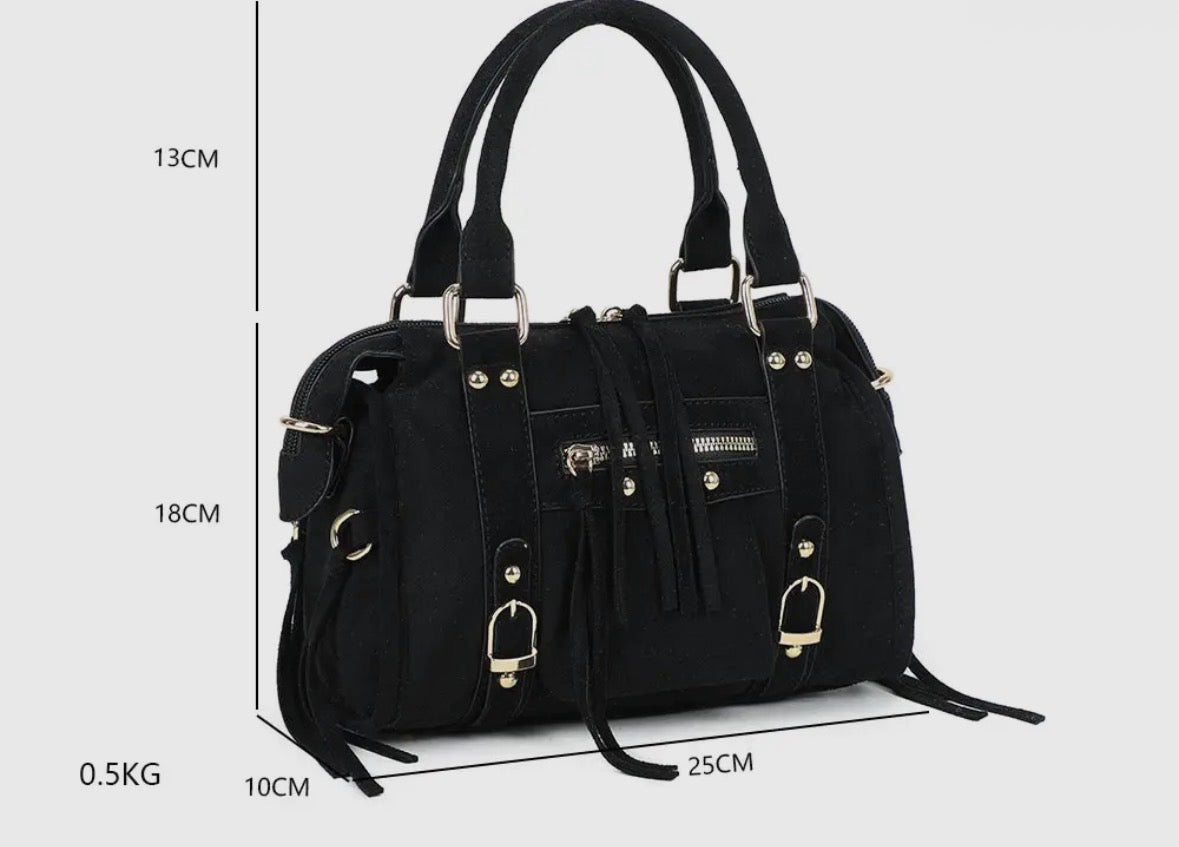 Sally Bag -  Medium Suede Coffee
