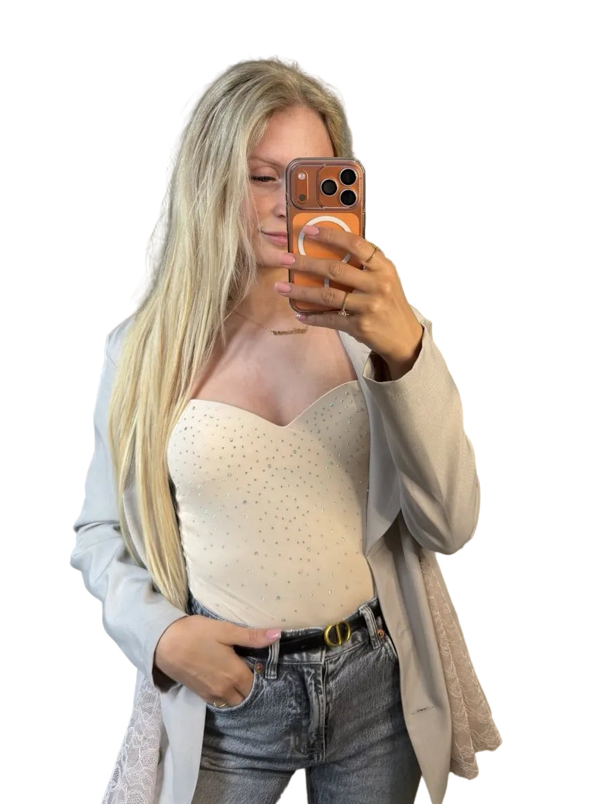 Glitter body met cup